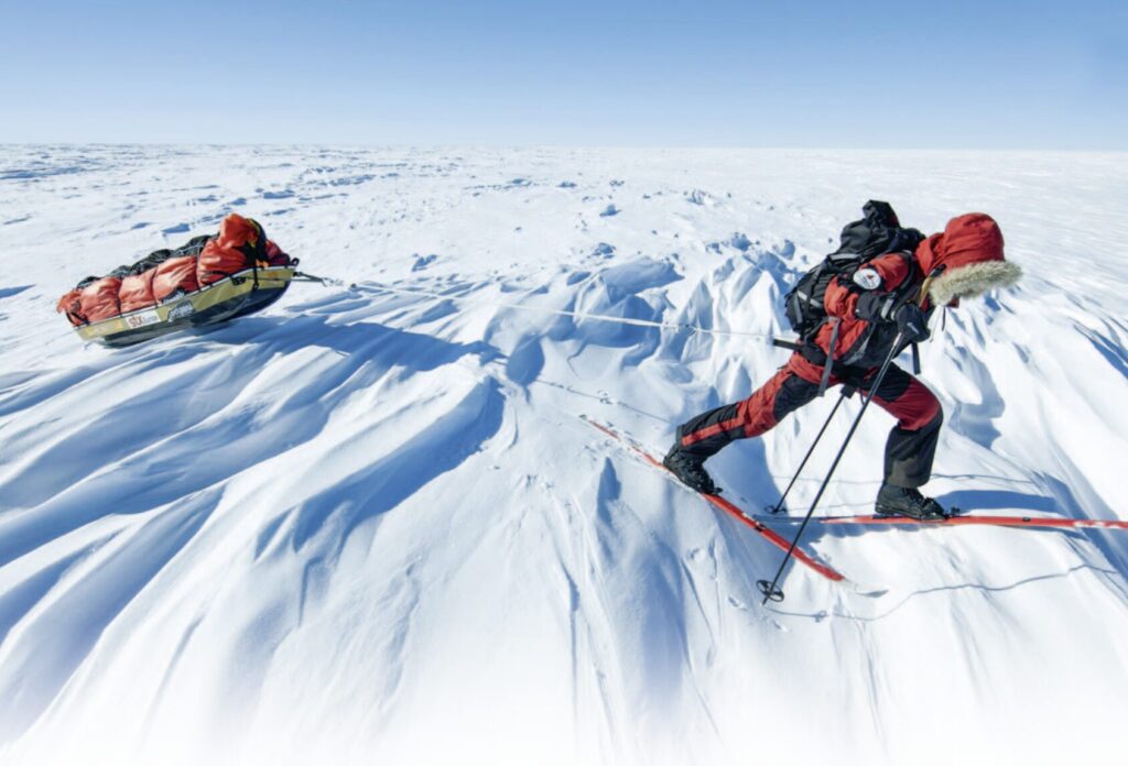After her test expedition in 2005, Norwegian woman Cecilie Skog in 2009-10 battles with her polar sled