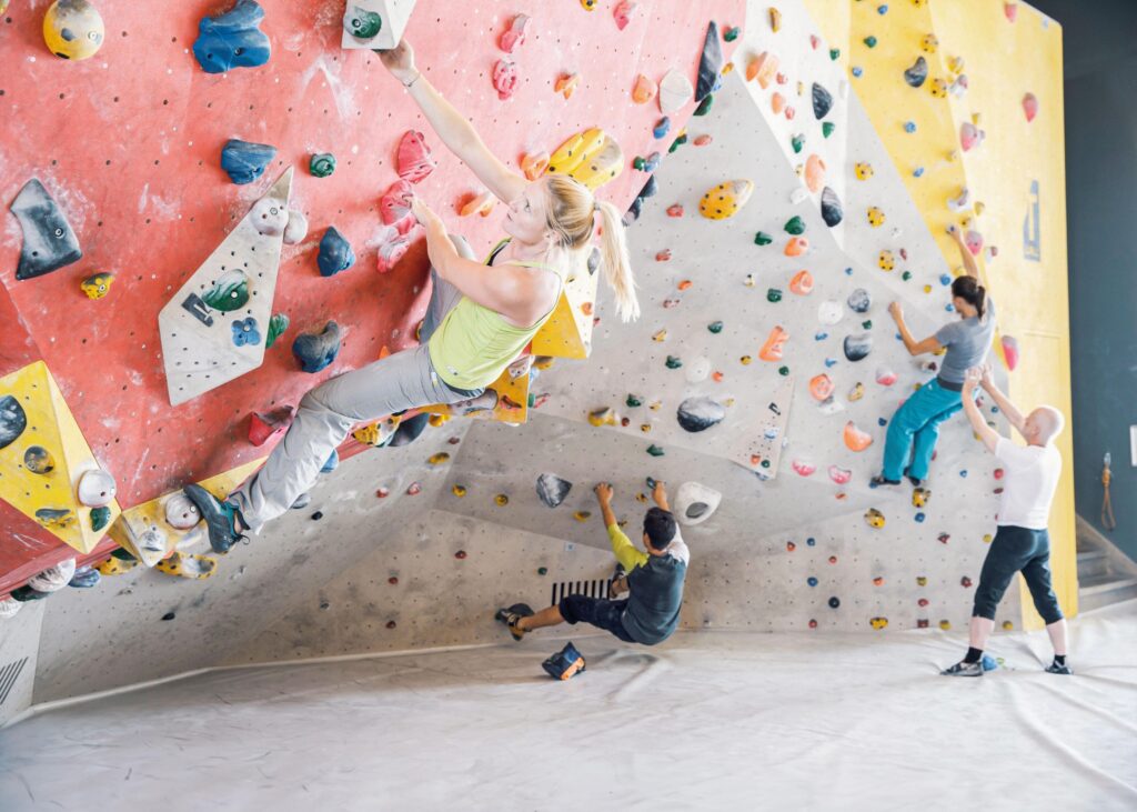 Typische Boulderszene