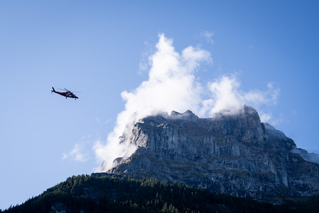 Flugrettung Grindelwald. Foto: Mammut/Baschi Bender