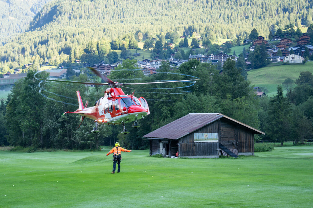Rega Flugrettung Grindelwald. Foto: Mammut/Baschi Bender