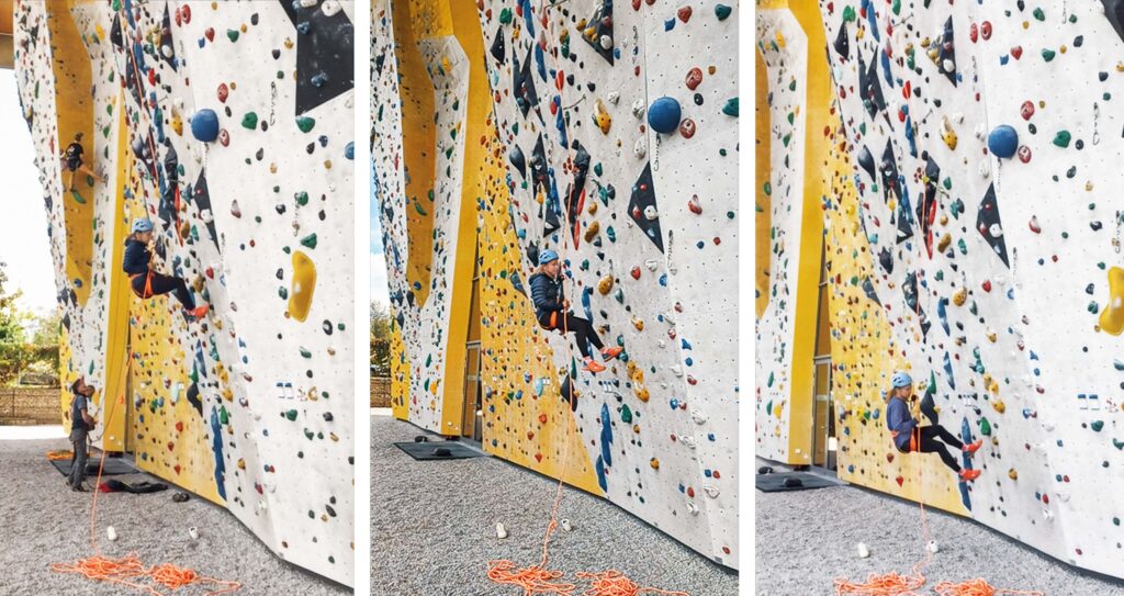 climbing gym fall test