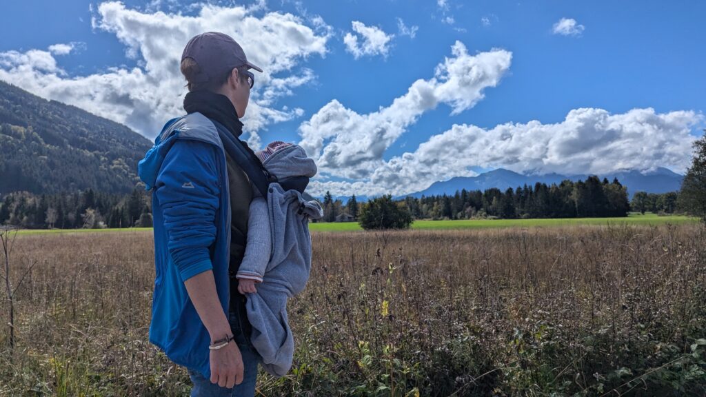 Bergblick mit baby