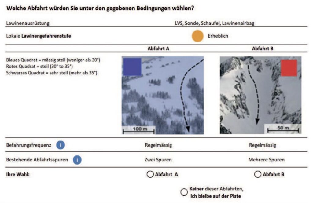 Beispiel einer Auswahlaufgabe des DCE