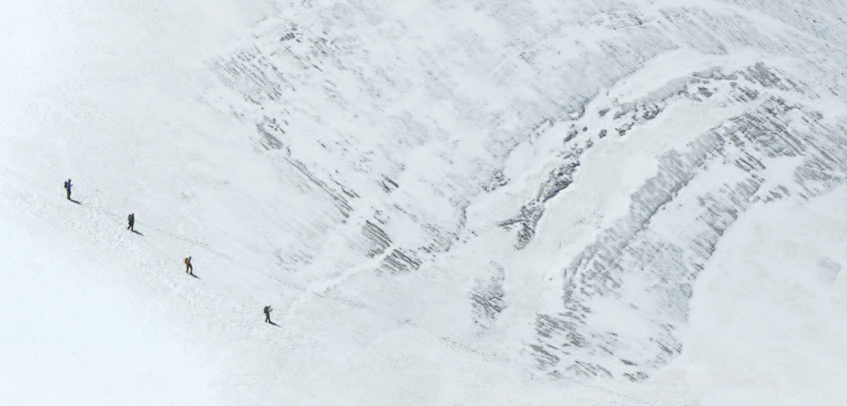 Hochtour im Gletschergebiet