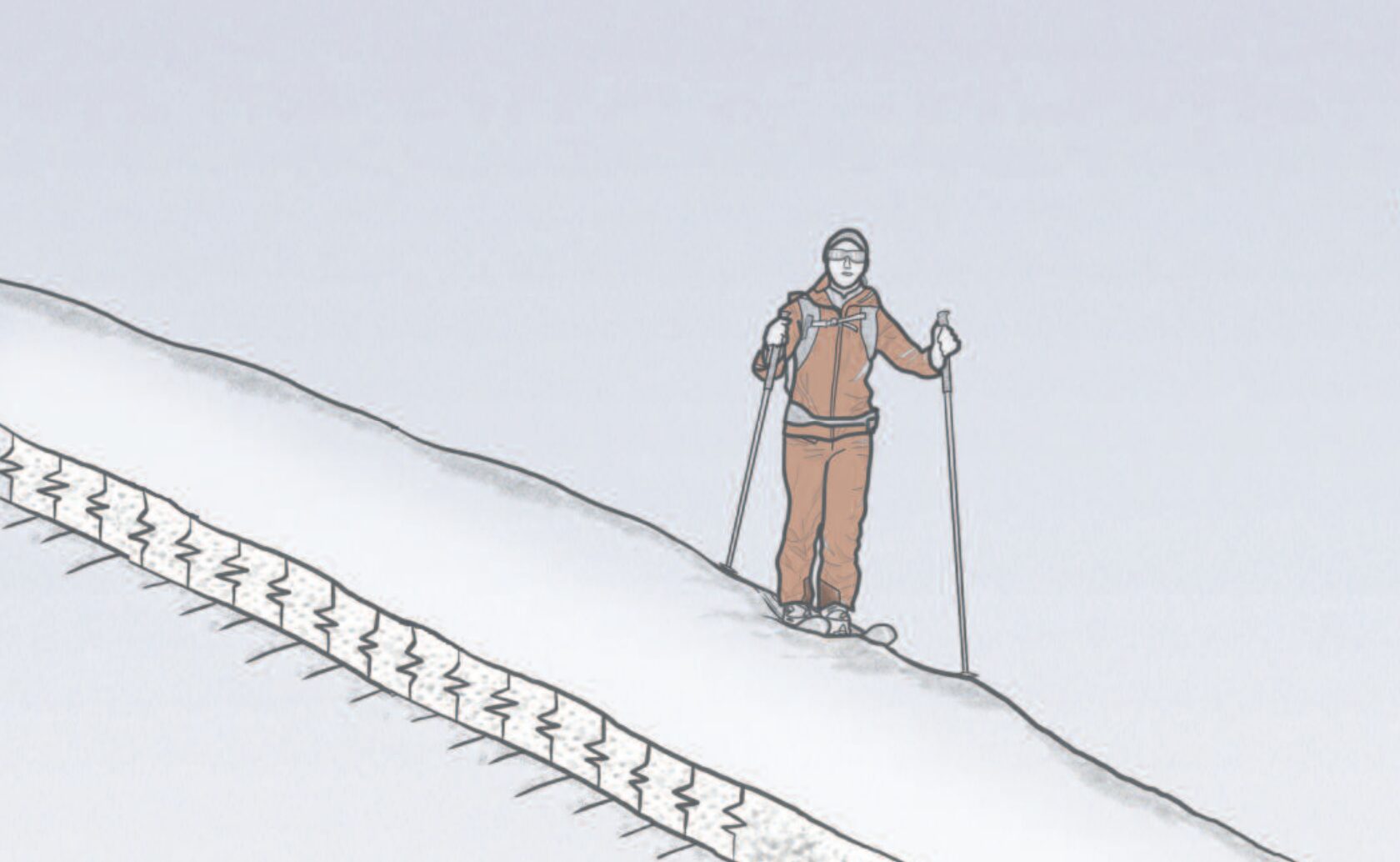 Modell der Schneedecke