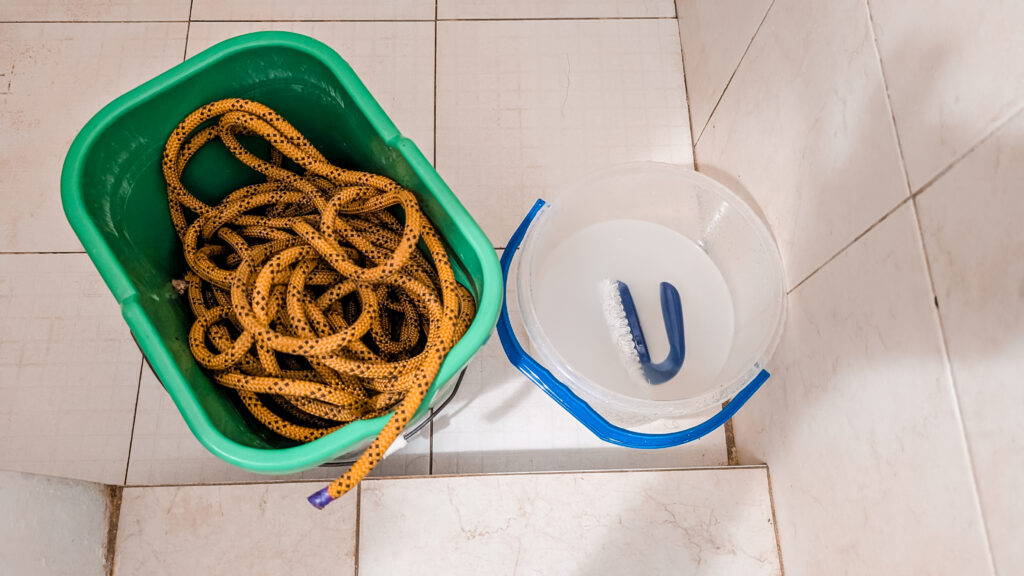 Handwäsche Kletterseil