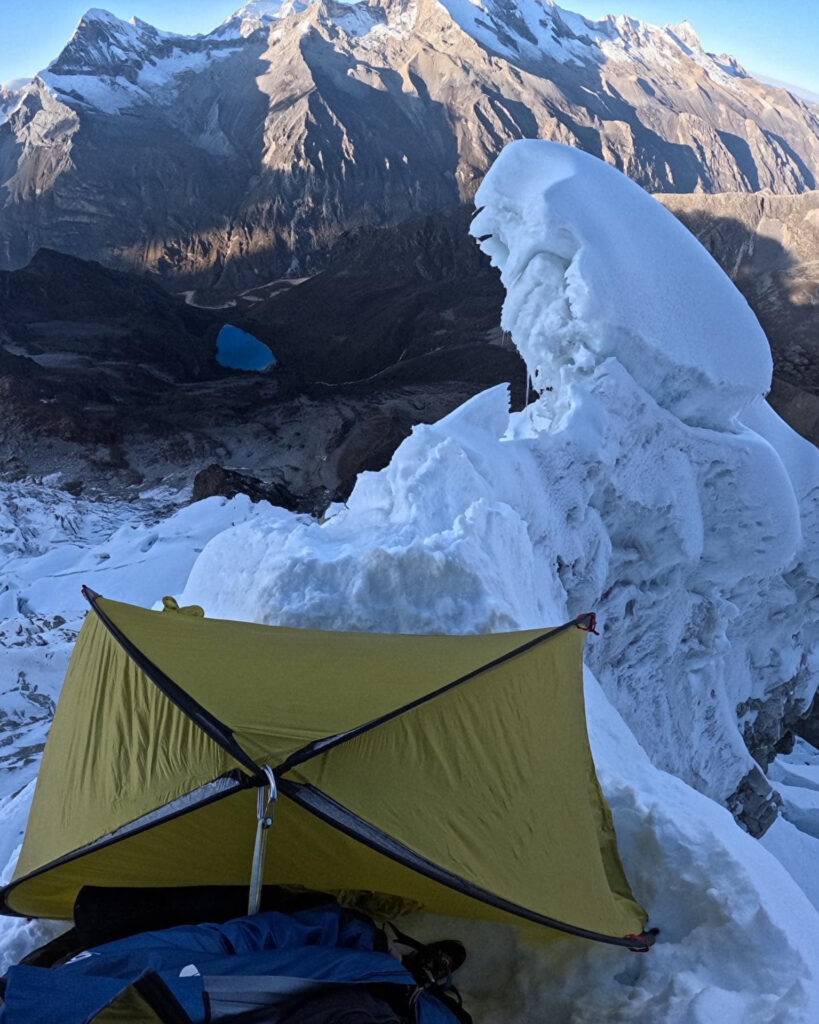 Zeltübernachtung am Quitaraju in Peru