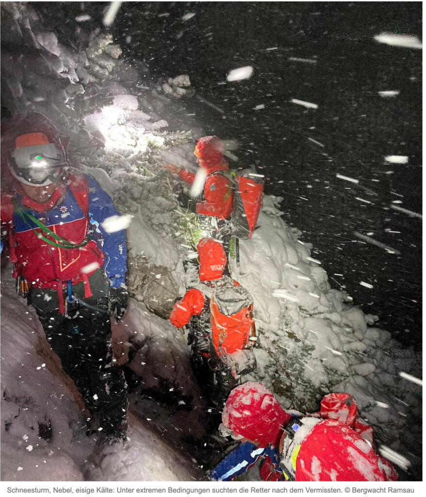 Harter Rettungseinsatz im Herbst 2022 am Hochkalter.