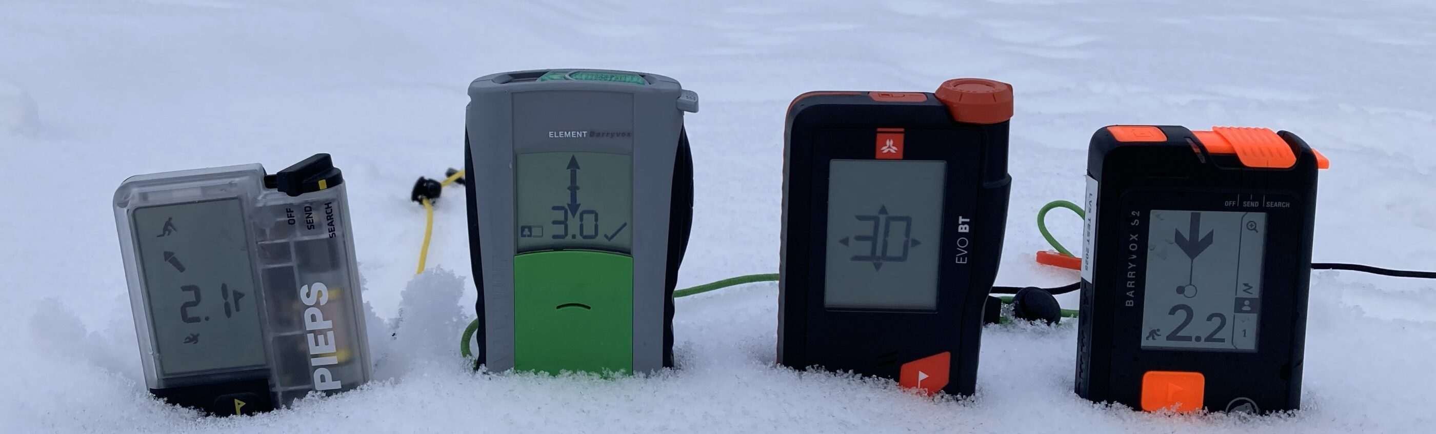 verschiedene LVS-Geräte im Vergleich nebeneinander