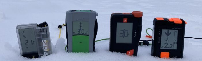 verschiedene LVS-Geräte im Vergleich nebeneinander