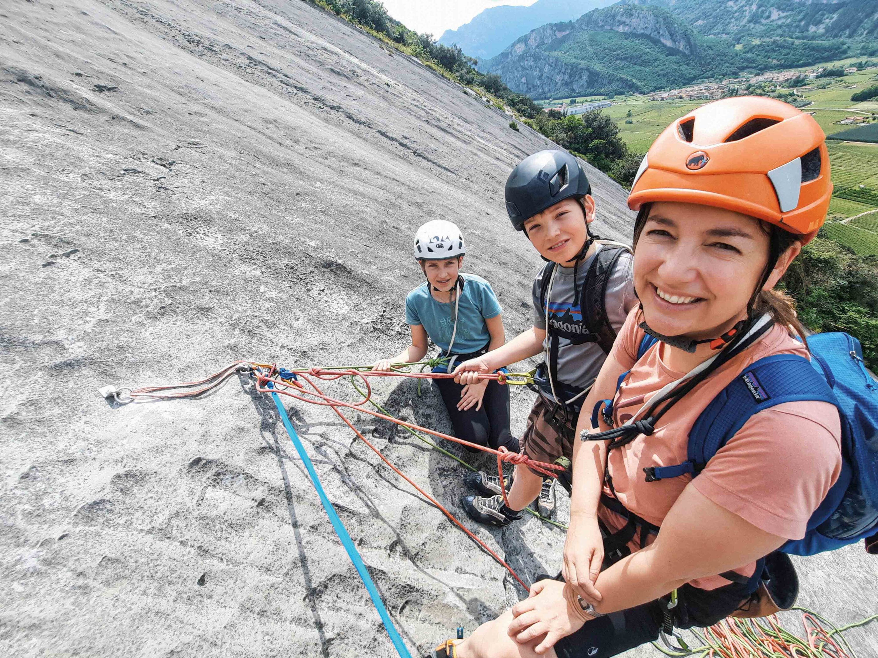 gemeinsame Mehrseillängen-Tour mit der Familie