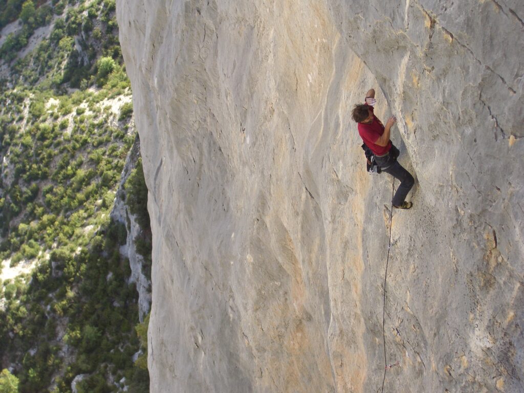Hanspeter Eisendle in Verdon, Papi onsight.