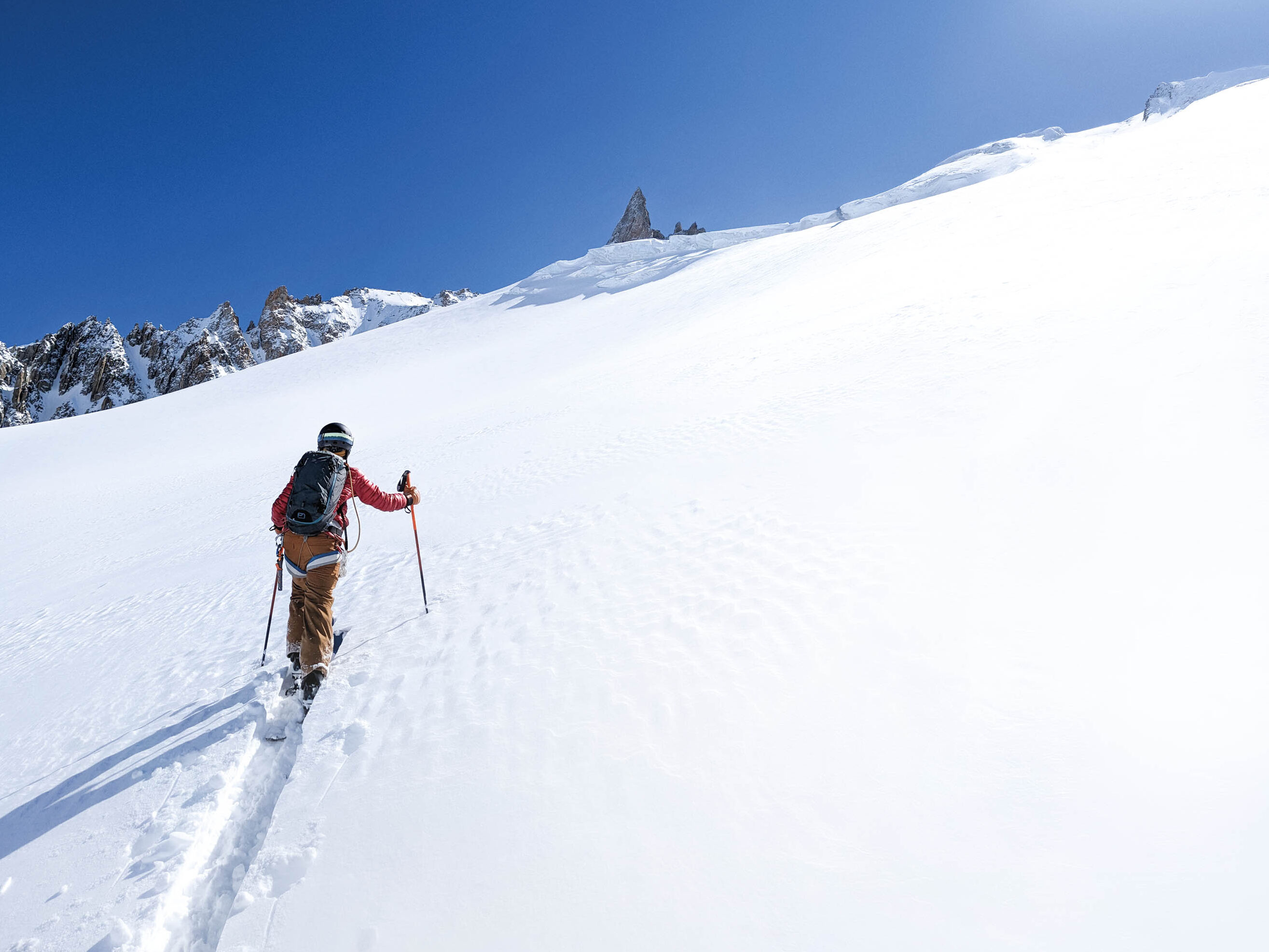 Skitour Aufstieg mit Kind