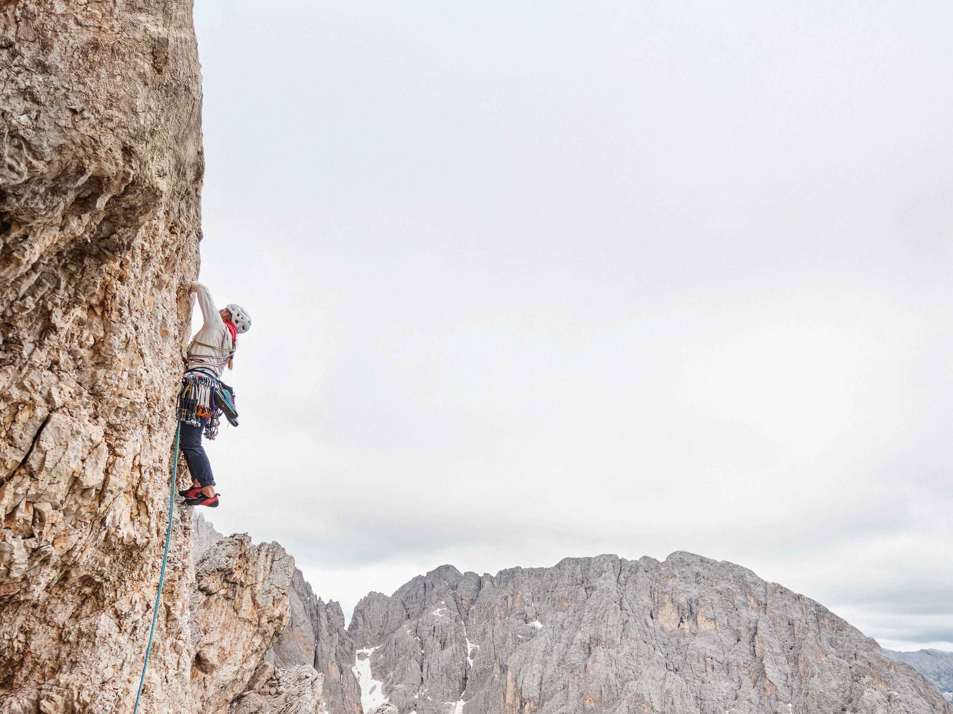 Johanna Ratschiller beim Klettern