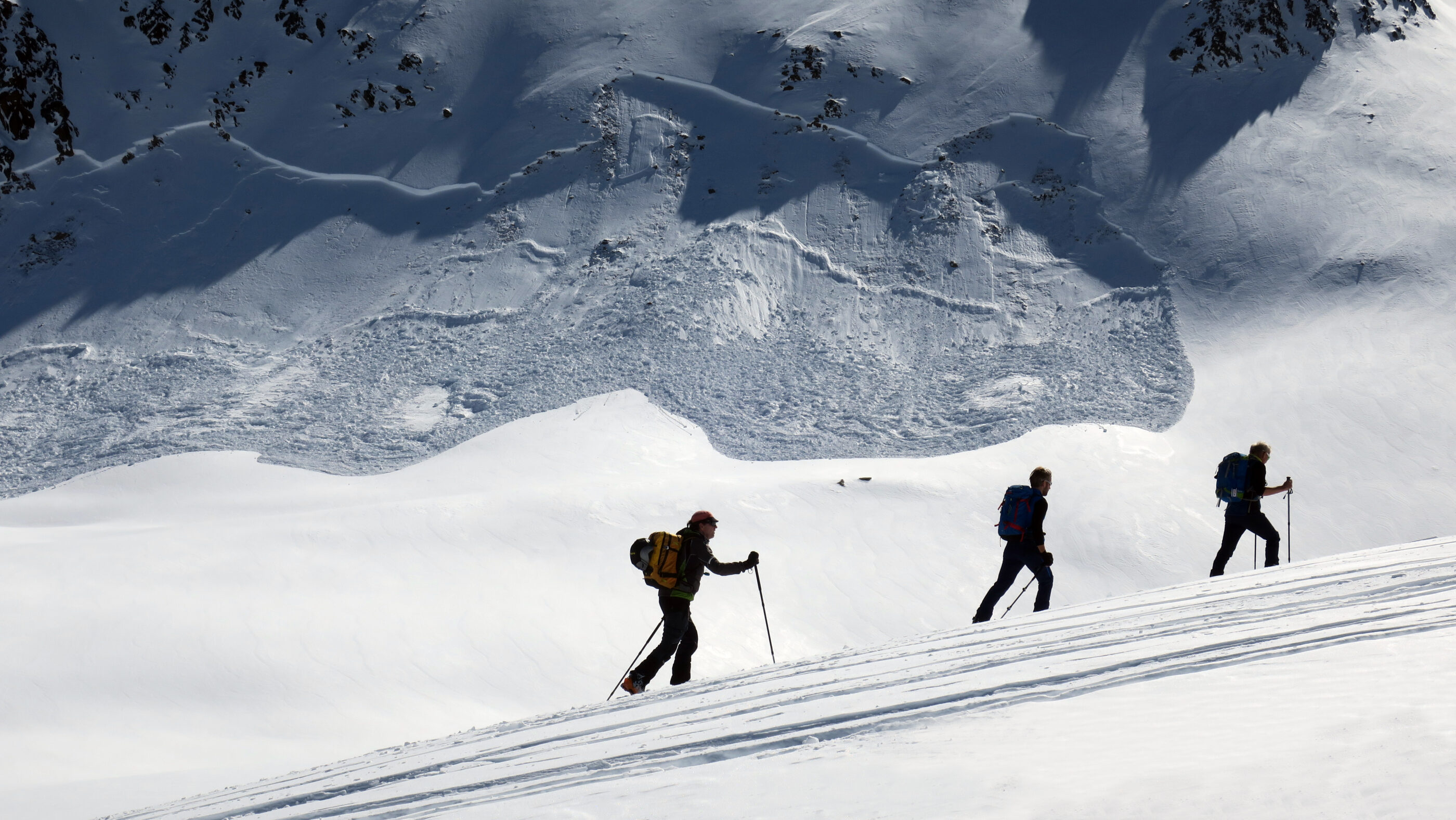 Skitour Sellrain neben Lawinenhang