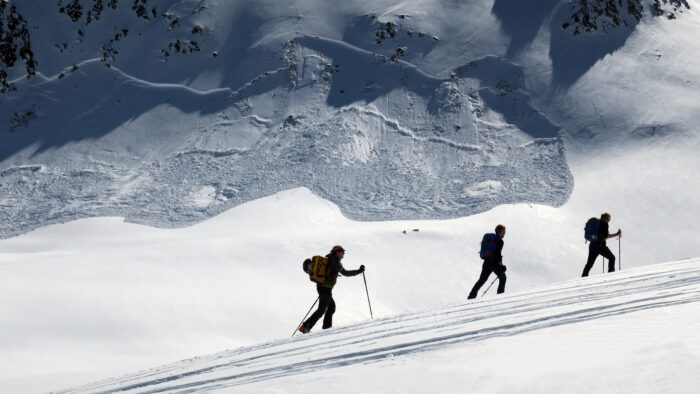 Skitour Sellrain neben Lawinenhang