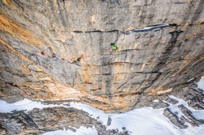 Winter-Solo-Begehung des Mittelpfeilers am Heiligkreuzkofel.