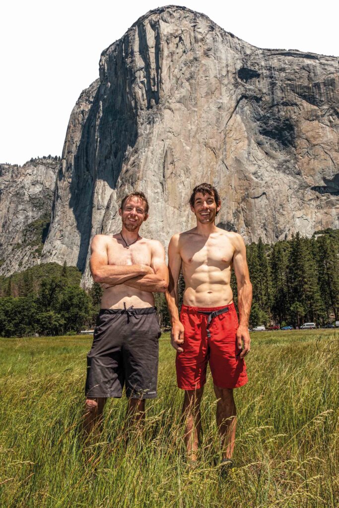 Alex Honnold neben Tommy Caldwell vor der Nose
