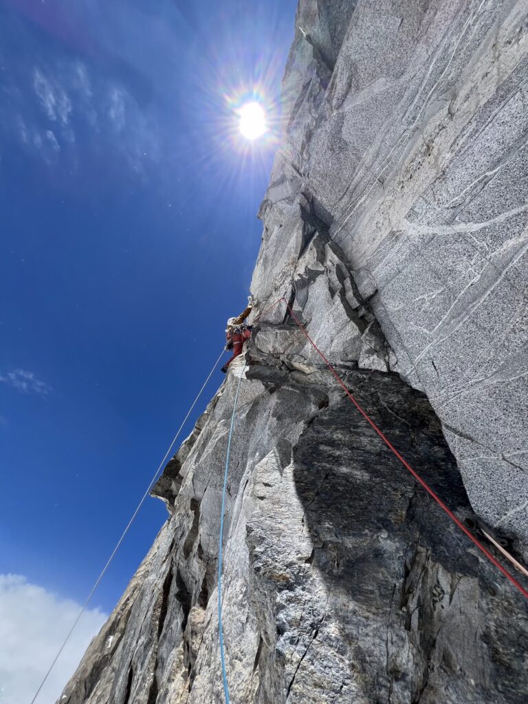 Loose rock, demanding climbing and ten days of hauling. Credit: Siebe Vanhee