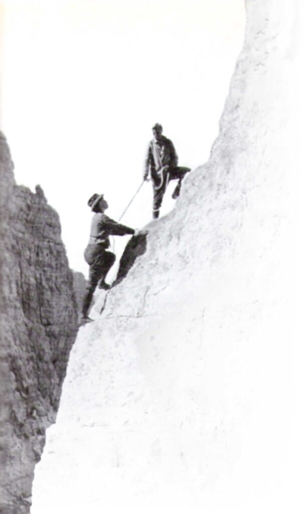 Paul Preuß mit seiner Schwester Mina Preuß an der Guglia di Brenta