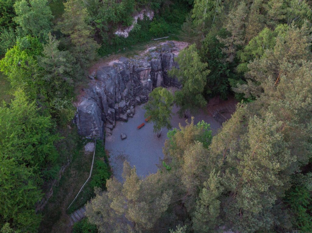 Testklettergarten Stetten im Remstal aus der Luft fotografiert
