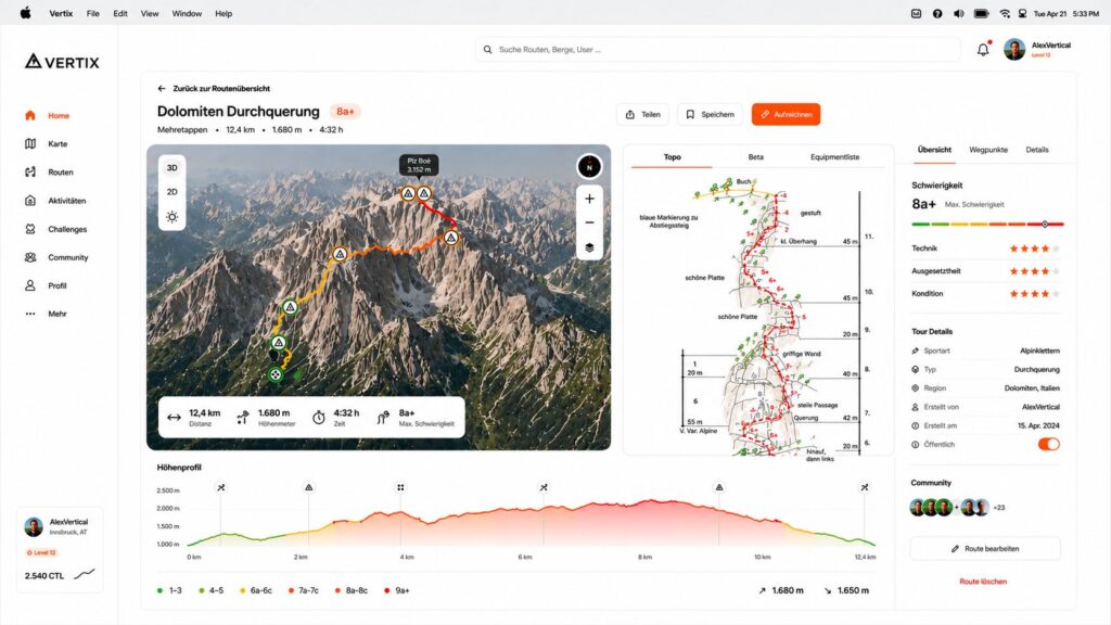 Vision eines 3d Routenportals