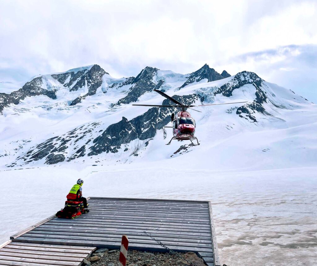 Helikopter Landeplatz Berge